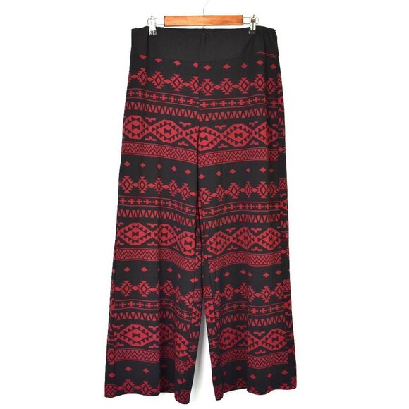 Ashley Blue Aztec Print Wide Leg Pants 2XL XXL - Picture 8 of 8